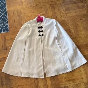 Elegant White Cape Coat